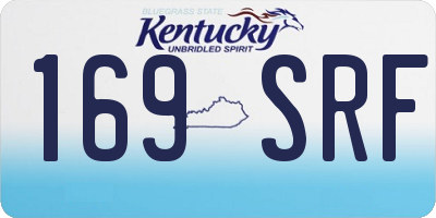 KY license plate 169SRF