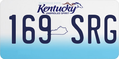 KY license plate 169SRG