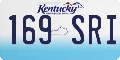 KY license plate 169SRI