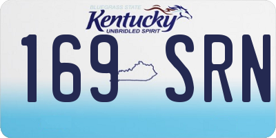 KY license plate 169SRN