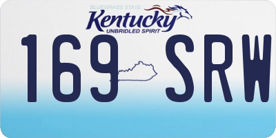 KY license plate 169SRW