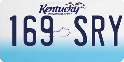 KY license plate 169SRY