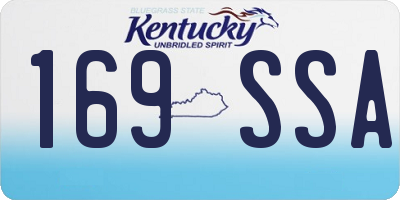 KY license plate 169SSA