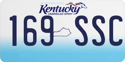 KY license plate 169SSC