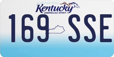 KY license plate 169SSE