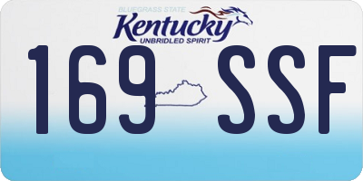 KY license plate 169SSF