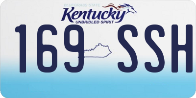 KY license plate 169SSH