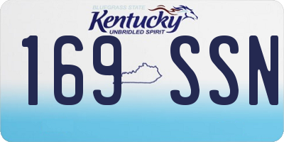 KY license plate 169SSN