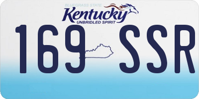 KY license plate 169SSR
