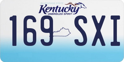 KY license plate 169SXI