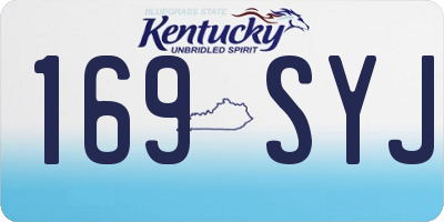 KY license plate 169SYJ