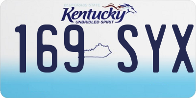 KY license plate 169SYX