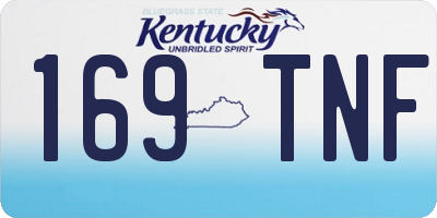 KY license plate 169TNF