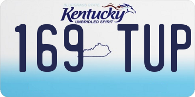KY license plate 169TUP