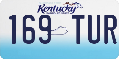 KY license plate 169TUR