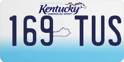 KY license plate 169TUS