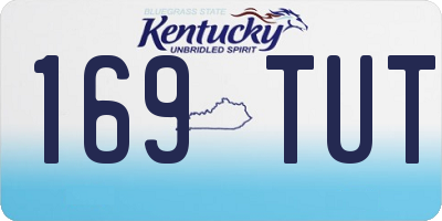 KY license plate 169TUT