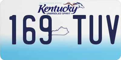 KY license plate 169TUV