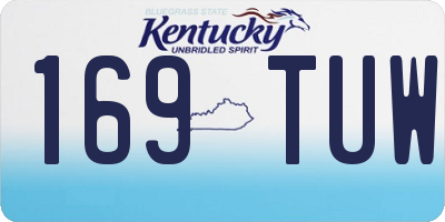 KY license plate 169TUW