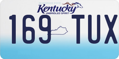 KY license plate 169TUX