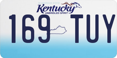 KY license plate 169TUY