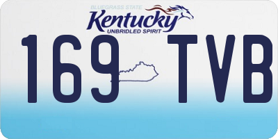 KY license plate 169TVB