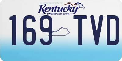 KY license plate 169TVD