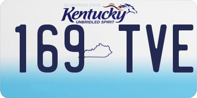KY license plate 169TVE