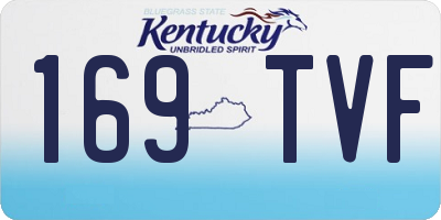 KY license plate 169TVF