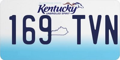 KY license plate 169TVN