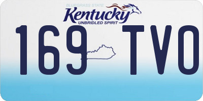 KY license plate 169TVO