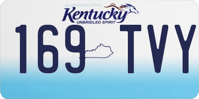 KY license plate 169TVY