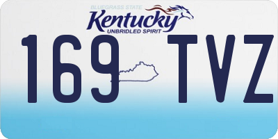 KY license plate 169TVZ