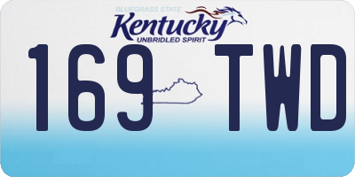 KY license plate 169TWD