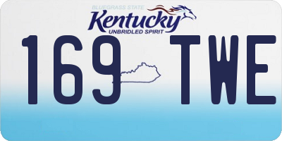 KY license plate 169TWE
