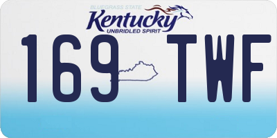 KY license plate 169TWF