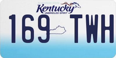 KY license plate 169TWH