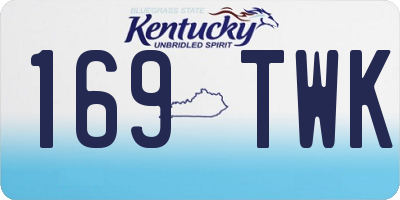 KY license plate 169TWK