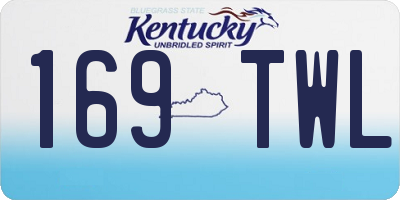 KY license plate 169TWL