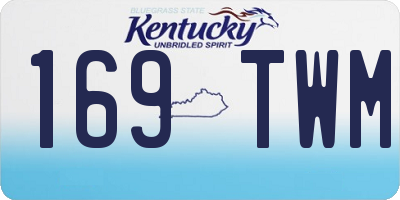 KY license plate 169TWM