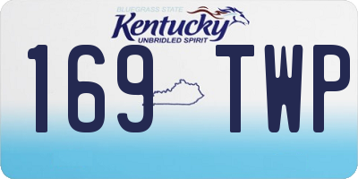 KY license plate 169TWP