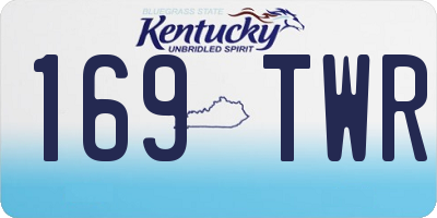 KY license plate 169TWR