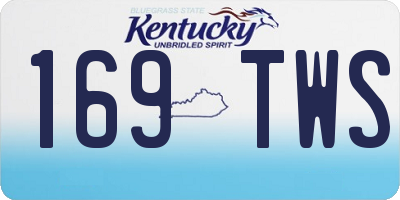 KY license plate 169TWS