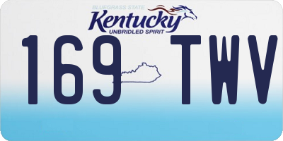 KY license plate 169TWV