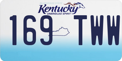 KY license plate 169TWW