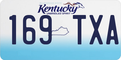 KY license plate 169TXA