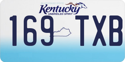 KY license plate 169TXB