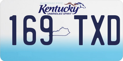 KY license plate 169TXD