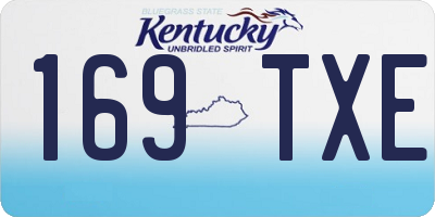 KY license plate 169TXE