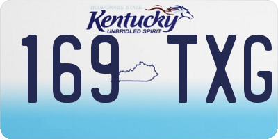 KY license plate 169TXG